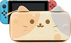 Cute cat ears switch/Switch OLED carrying case, raised cat paw design,prevent joysticks from damage and pressure.Two silicone little ears,can be used as a stand,which is well fixed and not easy to fall off.